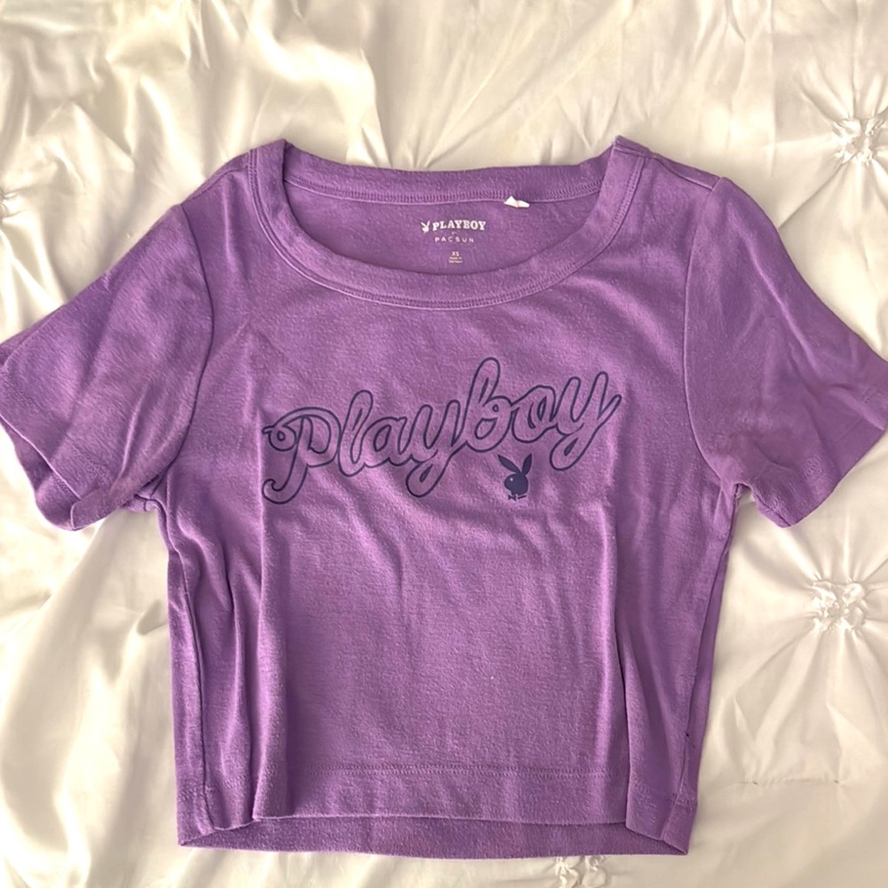 Playboy Purple Crop Top